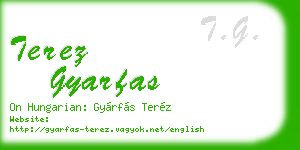 terez gyarfas business card