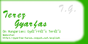 terez gyarfas business card